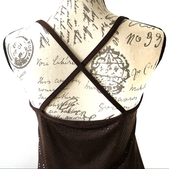 Sleeveless Brown Stretchy Cocktail Mini Dress - Picture 6 of 7